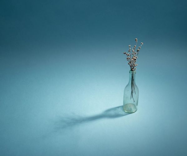 Clean and serene studio space with natural light and minimalist decor.